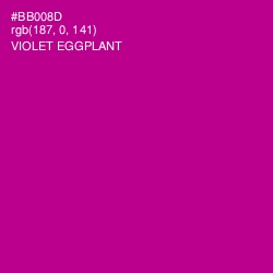 #BB008D - Violet Eggplant Color Image